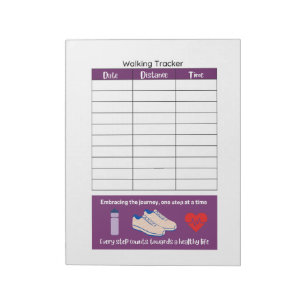 Walking Tracker Health and Fitness  Notepad