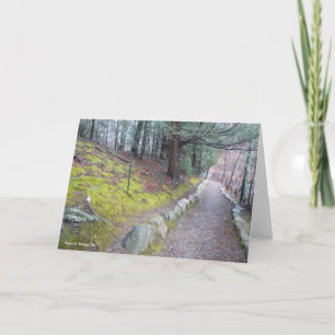 Walking trail at Walden Pond, greeting card