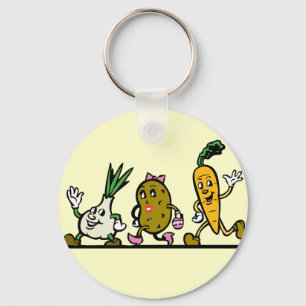 Walking Veggies! Key Ring