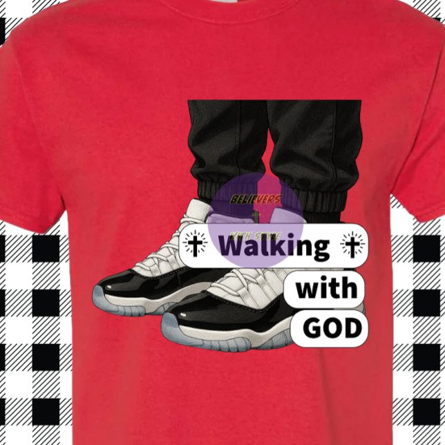 Walking with GOD - Christian T-Shirt (Creator Uploaded)