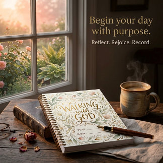Walking with god floral journal