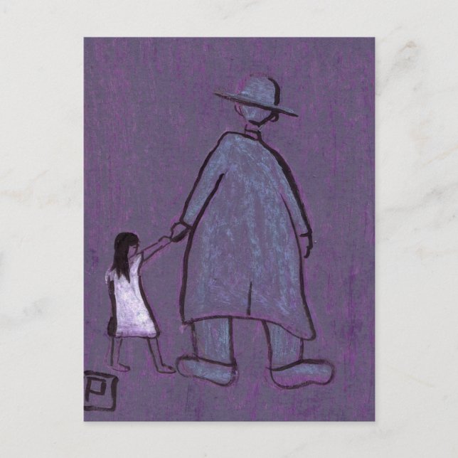 WALKING WITH GRANDAD POSTCARD (Front)