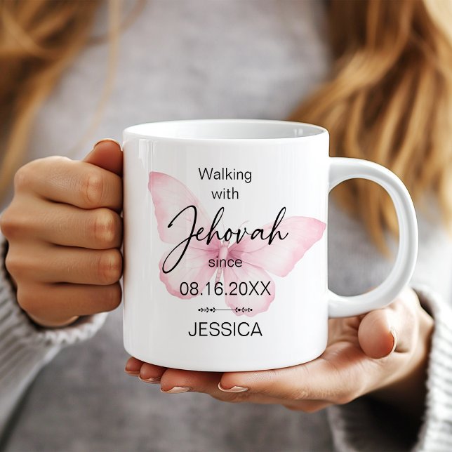Walking with Jehovah Since Butterfly Baptism Mug (Creator Uploaded)