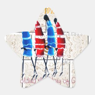 Walking With Jesus Hakuna Matata Inspired Beautifu Star Sticker