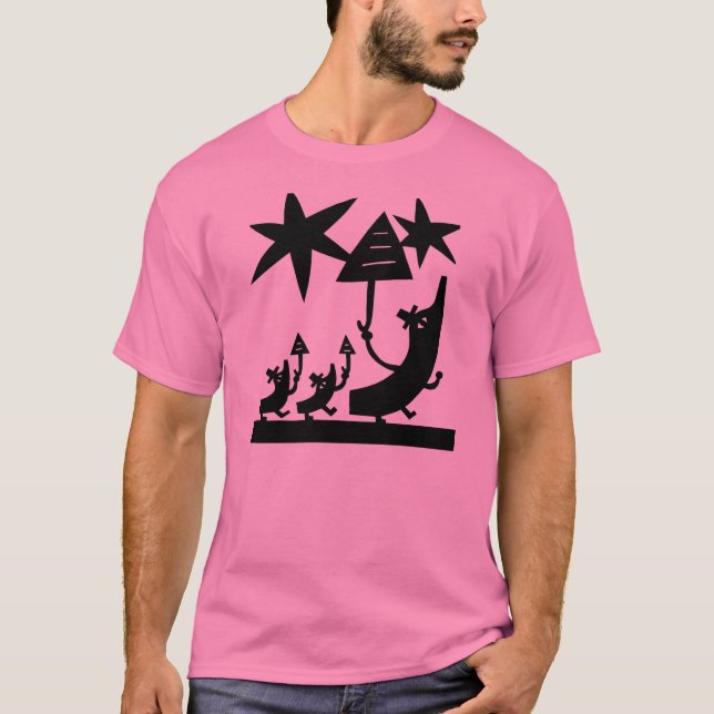 Walking With Umbrellas On A Rainy Day In May T-Shirt (Front)