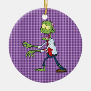 walking zombie ceramic tree decoration
