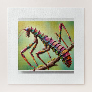 Walkingstick Insect 070724IREF125 - Watercolor Jigsaw Puzzle