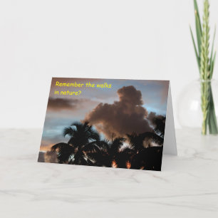Walks nature Miss you Greeting Card