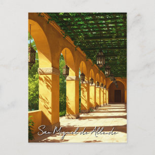 Walkway in San Miguel de Allende Mexico Travel Postcard