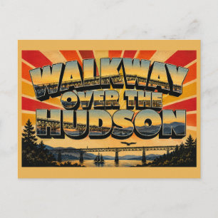 Walkway Over the Hudson New York Bridge River Art Postcard