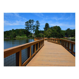 Walkway over the lake at Winder, Georiga Photo Print