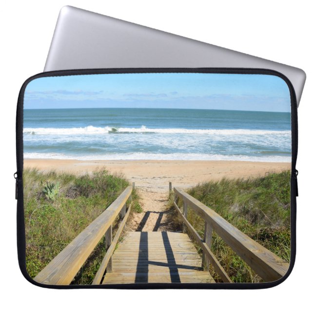 Walkway to the beach laptop sleeve (Front)