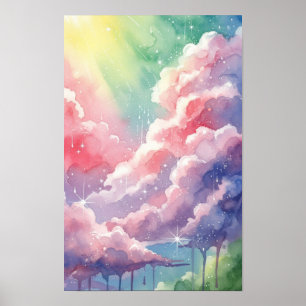 Wall art. Bright clouds Poster