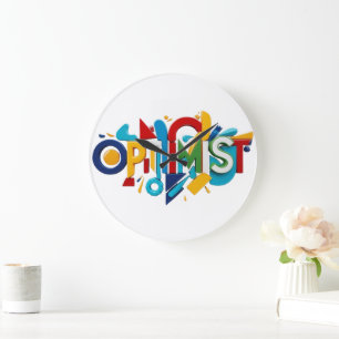 Wall Art Decor Clocks Optimist Gift  colourful 