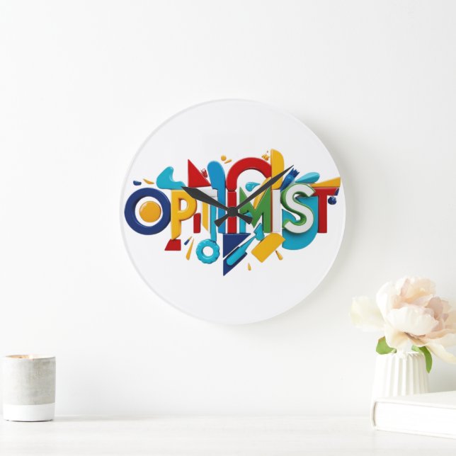 Wall Art Decor Clocks Optimist Gift  colourful  (Home)