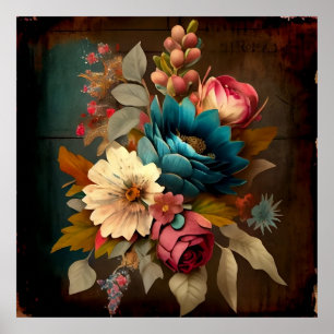 WALL ART DECOR/ POSTER WALL ART FLOWER DECOR