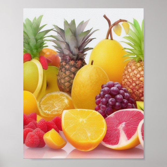 Wall Art exotic fruits poster (Front)