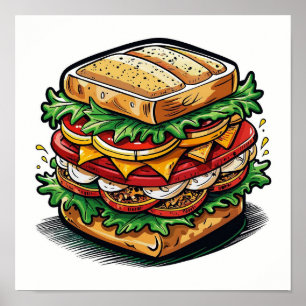 Wall art funny food