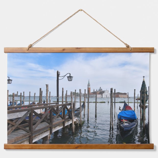 Wall Art Italy Venetian Gondolas Tapestry (Front)