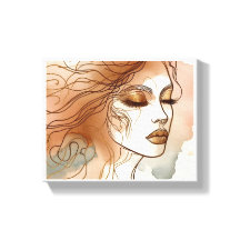 Wall Art Line Art Illustration of Woman 3 