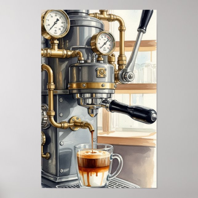 Wall art. Morning mood coffee Poster (Front)