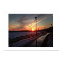 Wall art photograph of sunset near the harbor