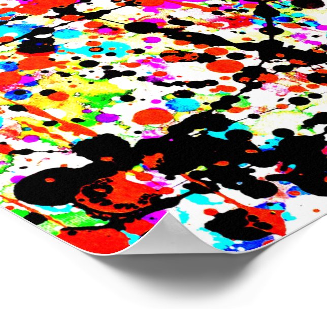 Wall art print of original abstract painting. (Corner)