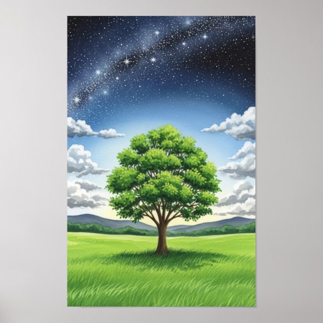 Wall art. The lonely tree Poster (Front)