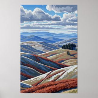 Wall art. Tranquil hills. Poster