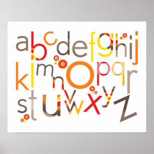 WALL ART :: TYPOGRAPHY - trendy alphabet 3