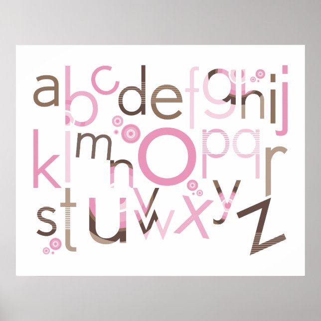 WALL ART :: TYPOGRAPHY - trendy alphabet 5 (Front)