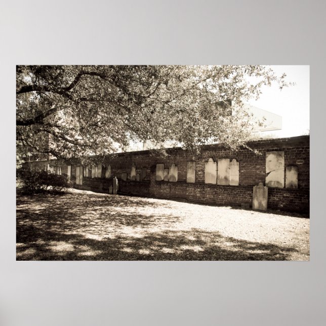 Wall at Colonial Park Cemetery (Aged) Poster (Front)