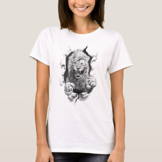 Wall breaking lion t-shirt