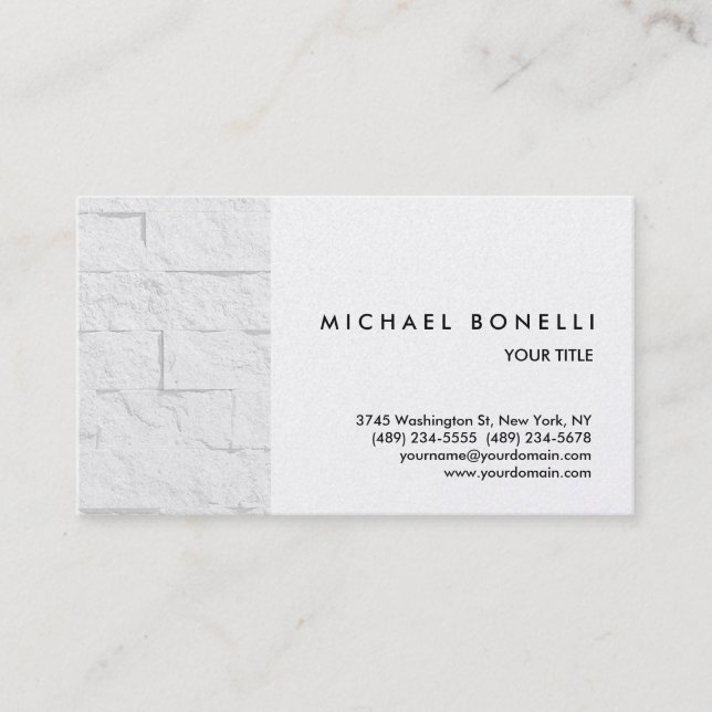 Wall Brick Professional Business Card (Front)