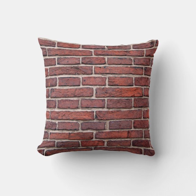 Wall bricks brick wall red bricks cushion (Front)