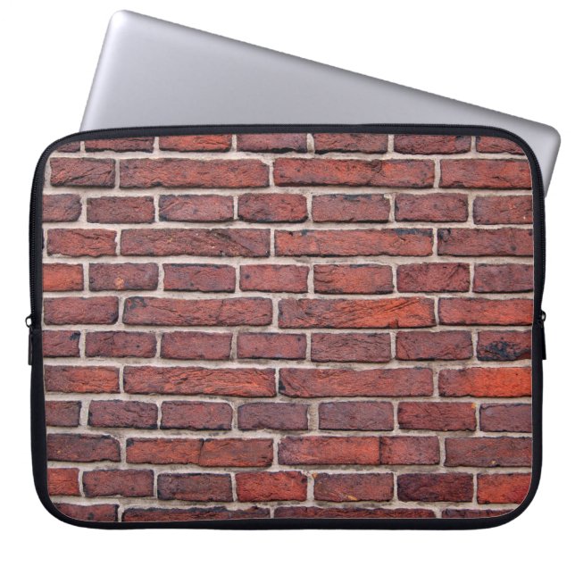 Wall bricks brick wall red bricks laptop sleeve (Front)