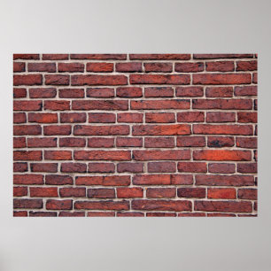 Wall bricks brick wall red bricks poster