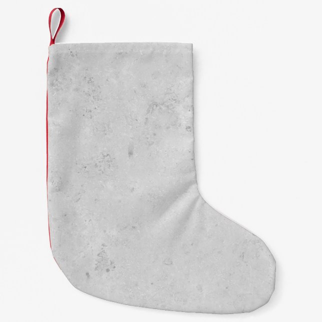 Wall cement stone clean texture small christmas stocking (Front)