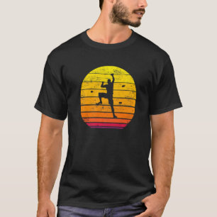 Wall Climber Sunset Bouldering Climber Rock Climbi T-Shirt
