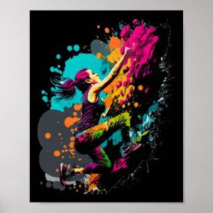 Wall Climbing Bouldering Indoor Climber Climbergoo Poster