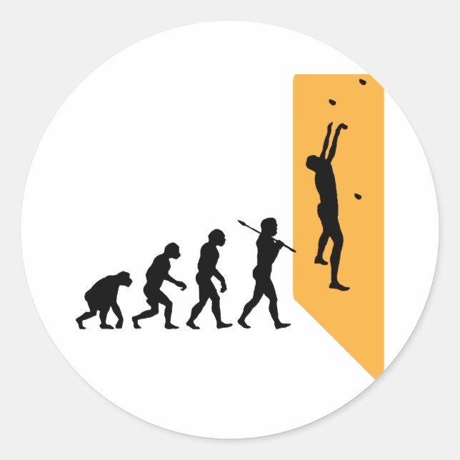 Wall Climbing Classic Round Sticker (Front)