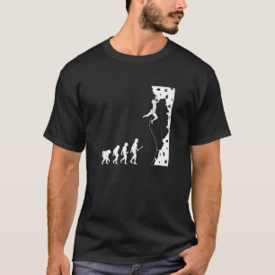 Wall Climbing Human Evolution Bouldering Climber T-Shirt