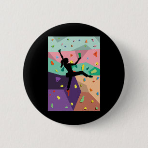 Wall Climbing Indoor Climbing Sports Alpinist Gift 6 Cm Round Badge