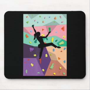 Wall Climbing Indoor Rock Climbers Action Sports A Mouse Pad