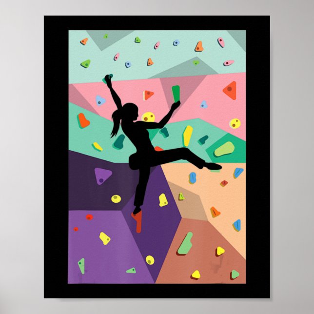 Wall Climbing Indoor Rock Climbers Action Sports A Poster (Front)