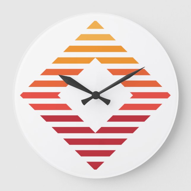 Wall Clock, 10" Round Natural Wood Frame Large Clock (Front)