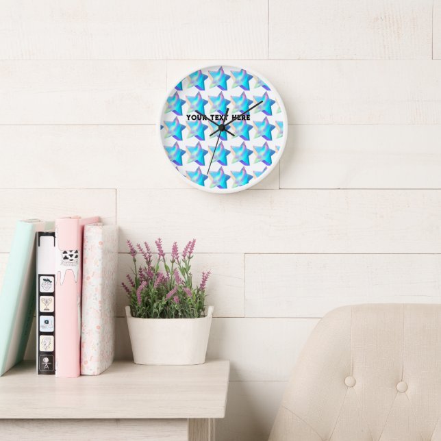 Wall Clock 10 Round White Wooden Frame Black Hand (Reading Room)