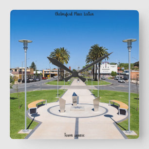 Wall clock 27.3cm square acrylic