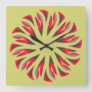 Wall Clock, An elegant multicolor classic design Square Wall Clock