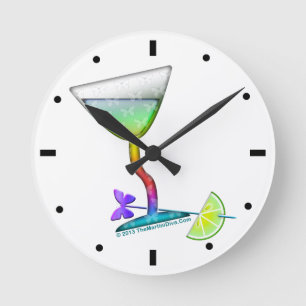 WALL CLOCK - BUTTERFLY MARTINI